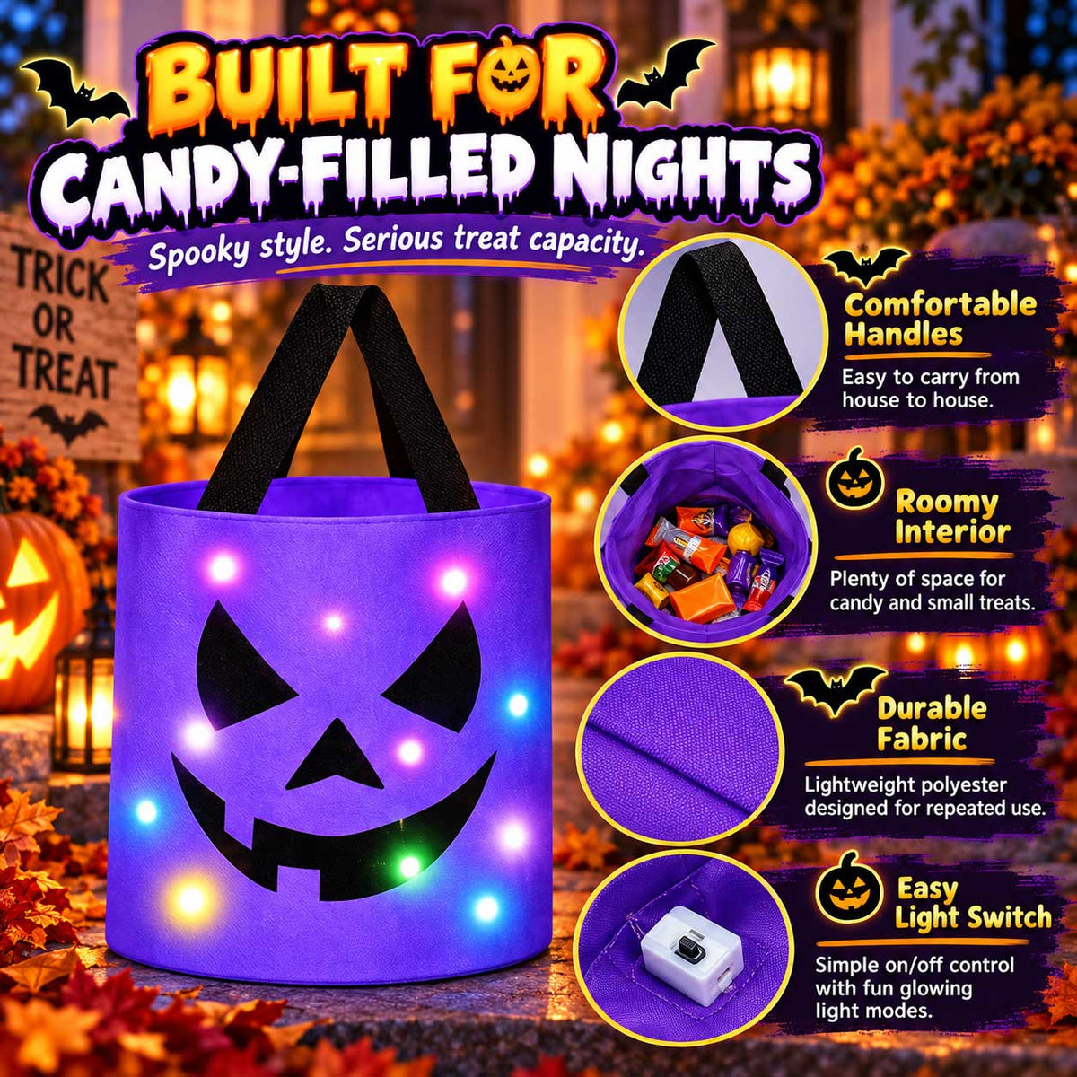 Light-Up Halloween Treat Bag™