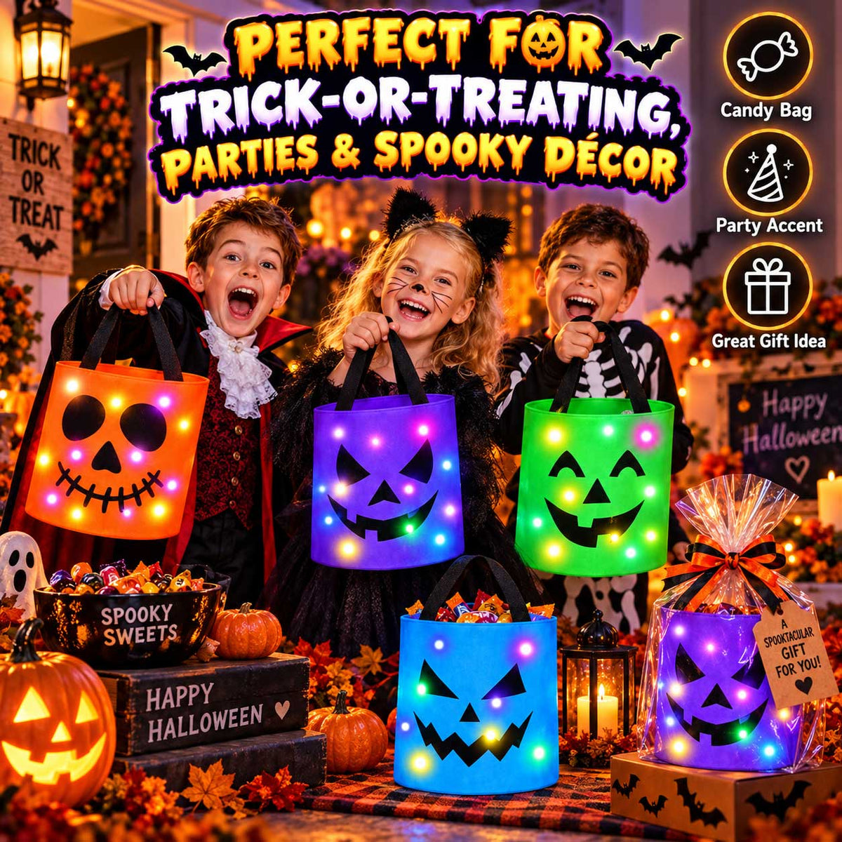 Light-Up Halloween Treat Bag™