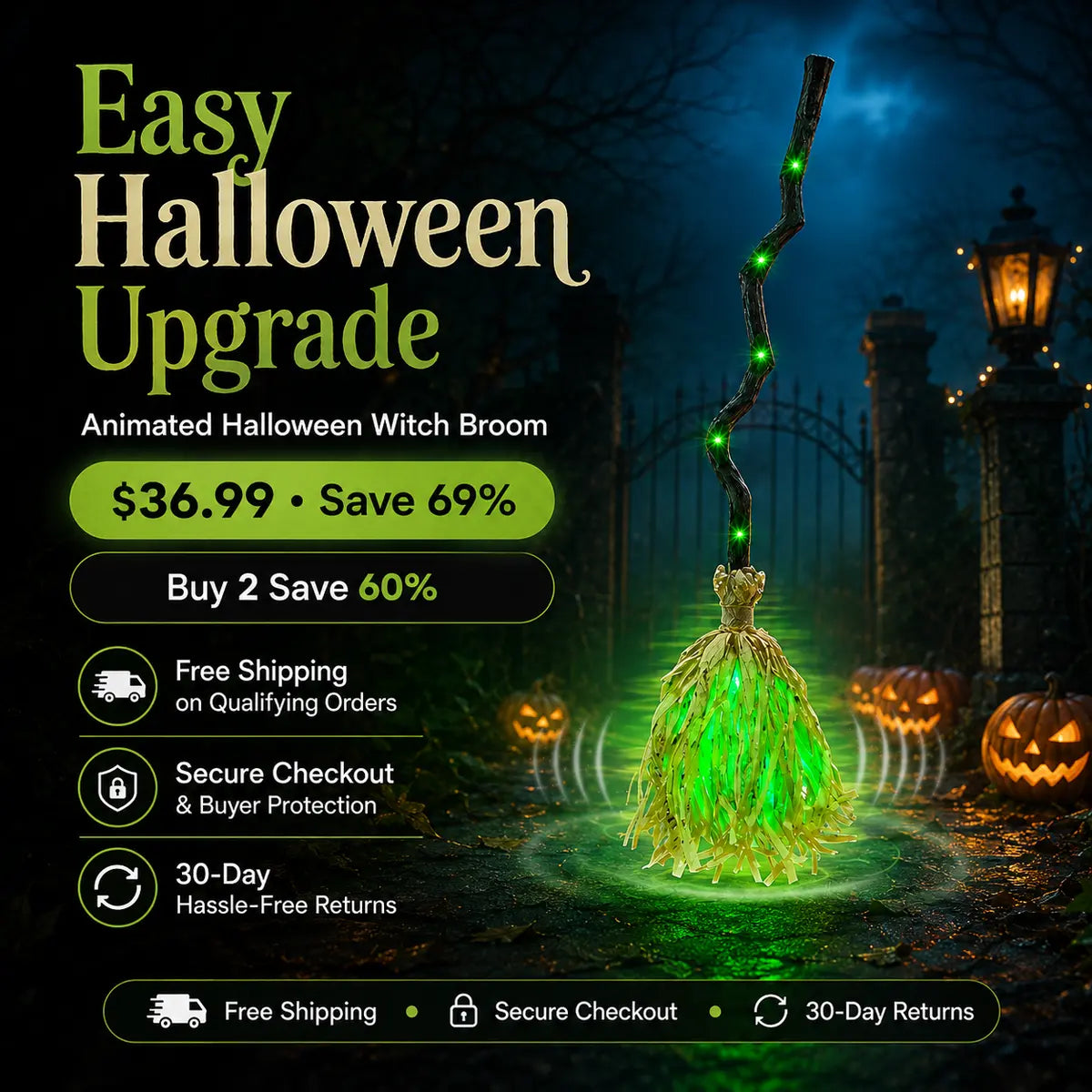 Animated Witch Broom™
