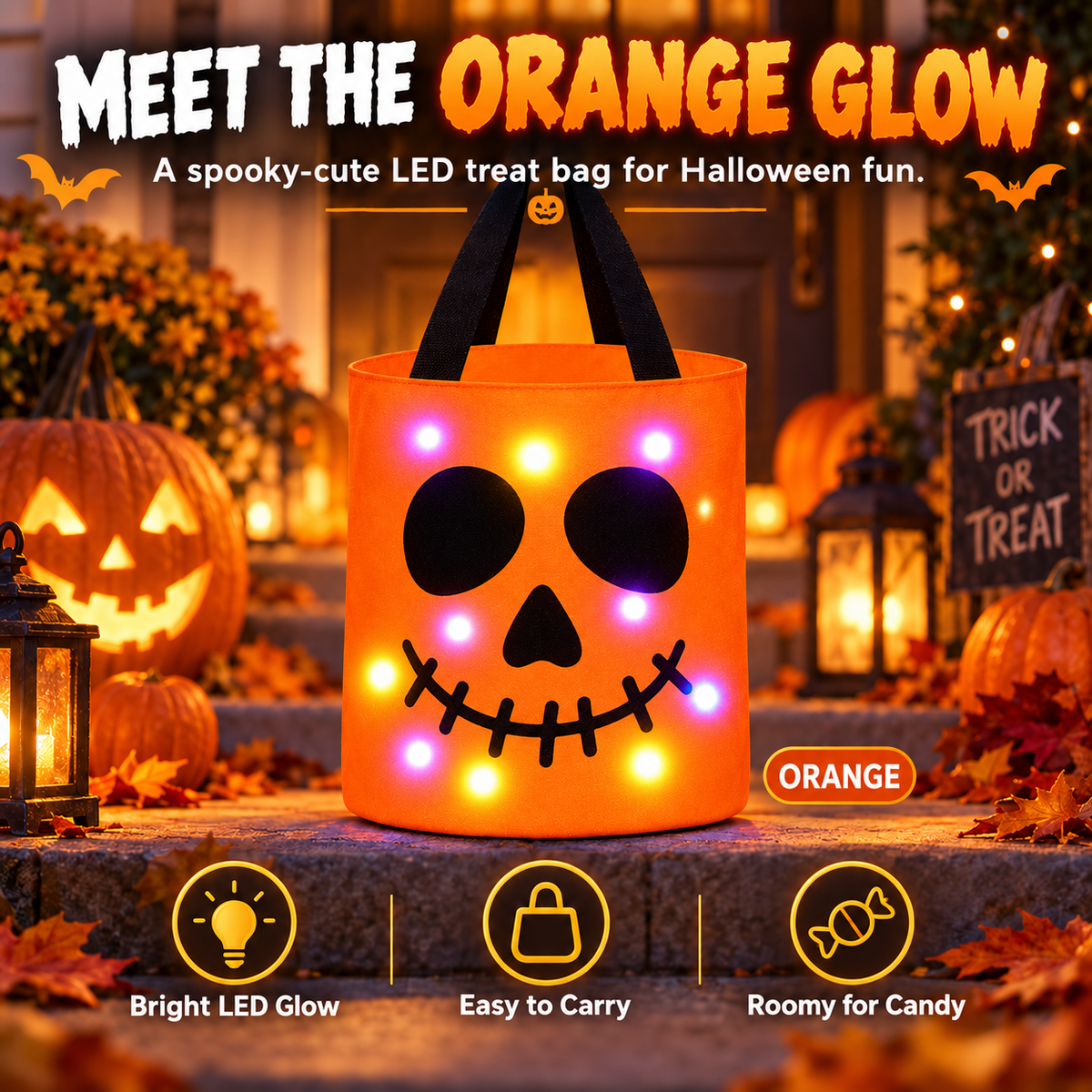 Light-Up Halloween Treat Bag™